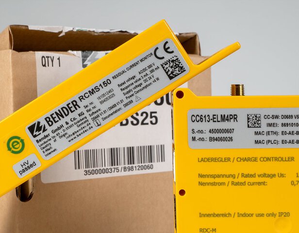Bender-Gerät mit einem Produktsticker